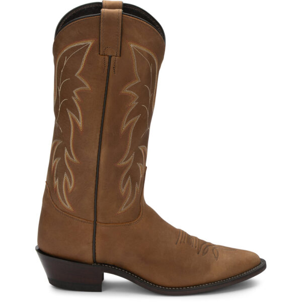 A right profile facing Justin Driscoll Bay Apache Men's Western Boot.