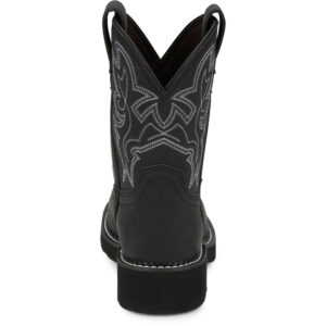 A look at the back and heel of a Justin Kay 8