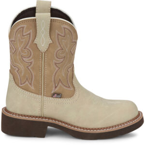 A right profile facing Justin Kay 8" Taupe Women's Western Boot.