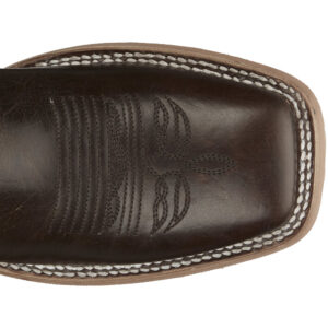 The toe shape of a Justin Lyle Umber Men's Western Boot.