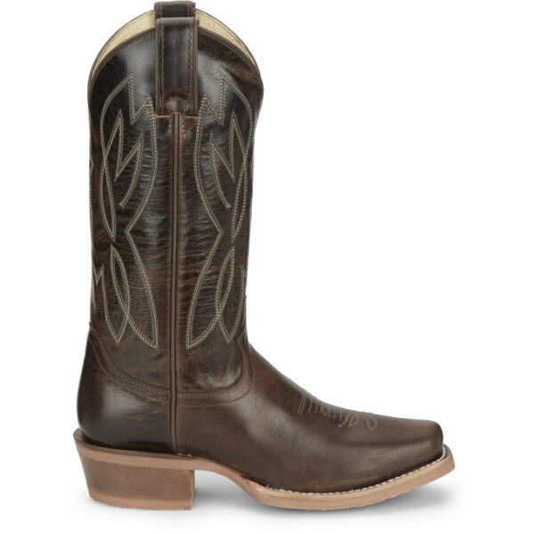 A right profile facing Justin Mayberry Umber Women's Western Boot.
