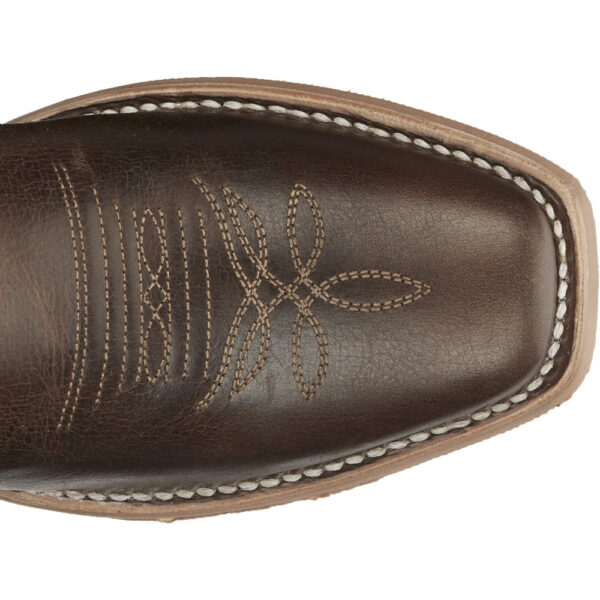 The toe shape of a Justin Mayberry Umber Women's Western Boot.