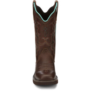 A forward-facing look at Justin Raya Tan Women's Western Boot.