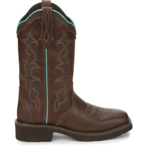 A right profile facing Justin Raya Tan Women's Western Boot.