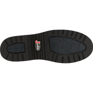 The sole of a Justin Rivot Men's Work Soft Toe 8
