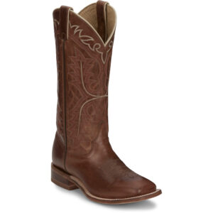 A 3/4 turned Justin Stella Tan Women's Western Boot.