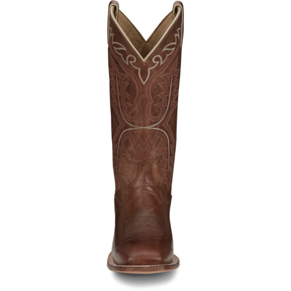 A forward-facing look at Justin Stella Tan Women's Western Boot.