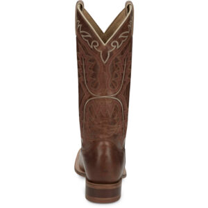 A look at the back and heel of a Justin Stella Tan Women's Western Boot.