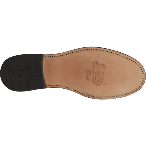 The sole of a Justin McKean 7" Black Women's Lace Up Roper Boot.
