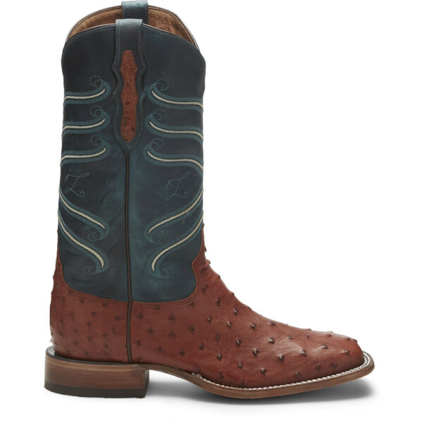 A right profile facing Tony Lama Amell 13" Topaz Full Quill Ostrich Men's Western Boot.