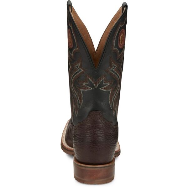 A look at the back and heel of a Tony Lama Avalos Cognac 11" Men's Western Boot.