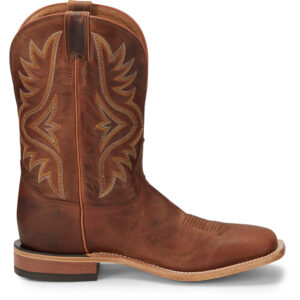 A right profile facing Tony Lama Avett 11" Honey Men's Western Boot.