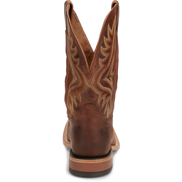 A look at the back and heel of a Tony Lama Avett 11" Honey Men's Western Boot.