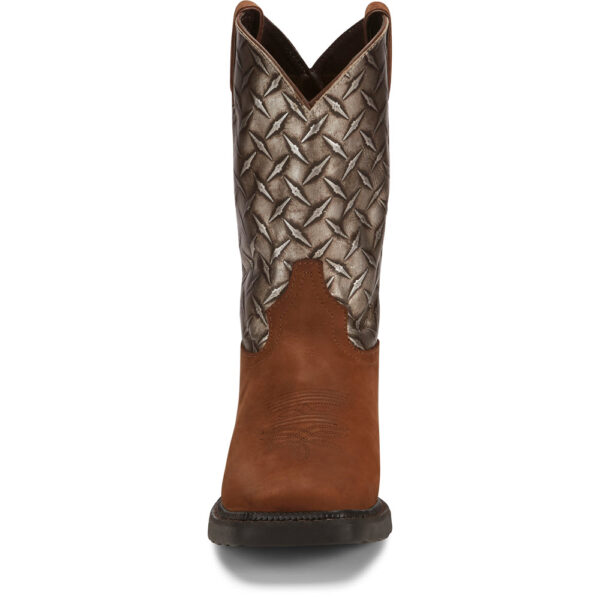 A forward-facing look at Tony Lama Diboll 11" Diamond Plate Men's Western Boot.