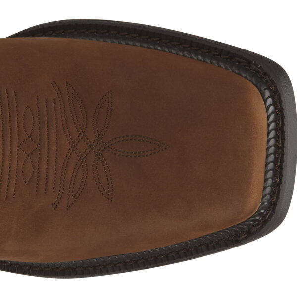 The toe shape of a Tony Lama Diboll 11" Diamond Plate Men's Western Boot.
