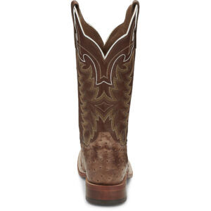 A look at the back and heel of a Tony Lama Hays Full Quill Ostrich Men's Western Boot.