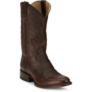 A 3/4 turned Tony Lama Lenado 12" Walnut Men's Western Boot.