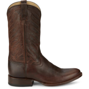 A right profile facing Tony Lama Lenado 12" Walnut Men's Western Boot.
