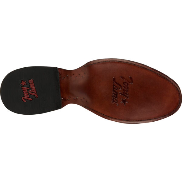 The sole of a Tony Lama Lenado 12" Walnut Men's Western Boot.