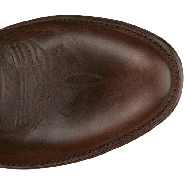 The toe shape of a Tony Lama Lenado 12" Walnut Men's Western Boot.