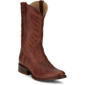 A 3/4 turned Tony Lama Lenado Cognac Men's Western Boot.