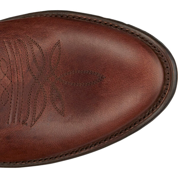 The toe shape of a Tony Lama Lenado Cognac Men's Western Boot.