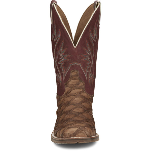 A forward-facing look at Tony Lama Prescott 11" Pirarucu Men's Western Boot.