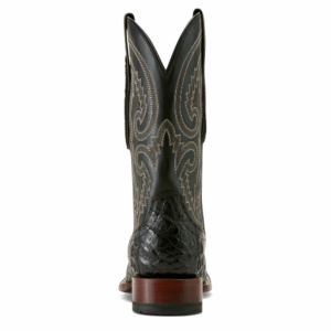 A look at the back and heel of an Ariat Men's Classic Callen Matte Black Western Boot.
