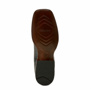 The sole of an Ariat Men's Classic Callen Matte Black Western Boot.