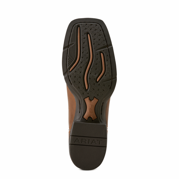 The sole of an Ariat Women's Round Up Filly Western Boot.