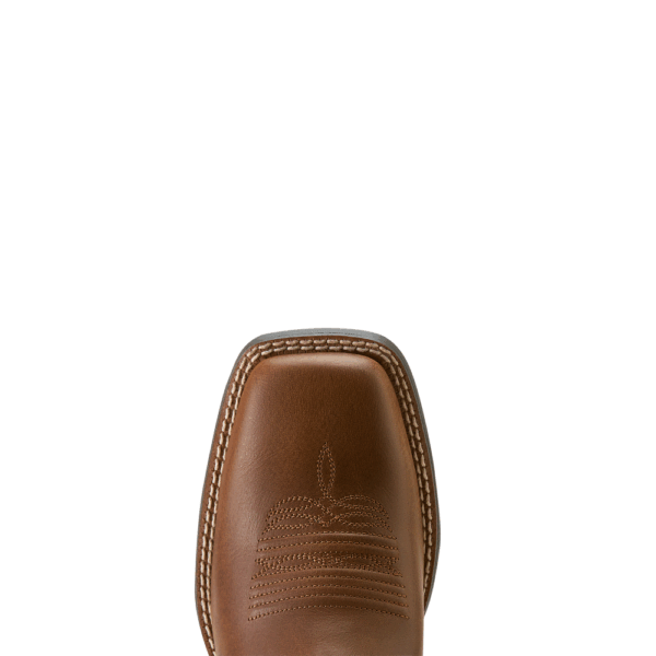A look at the toe shape of an Ariat Women's Round Up Filly Western Boot.