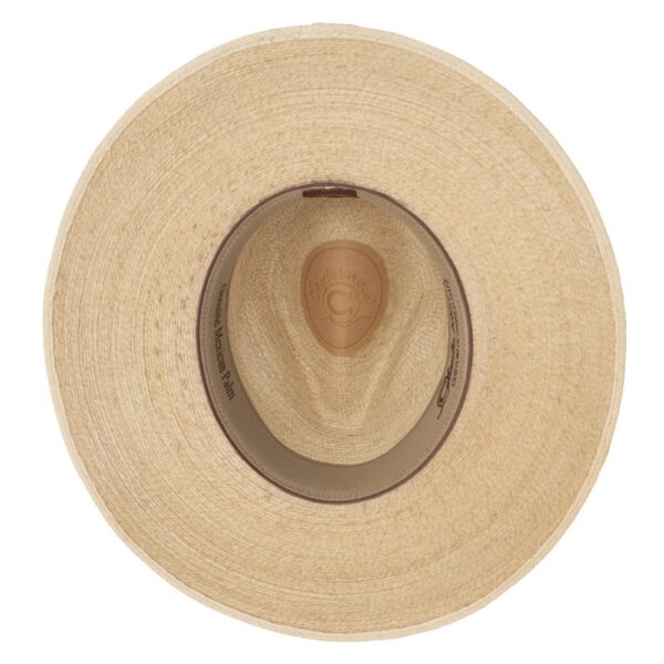 A shot of the underbrim on a Charlie 1 Horse Lefty Fashion Hat.