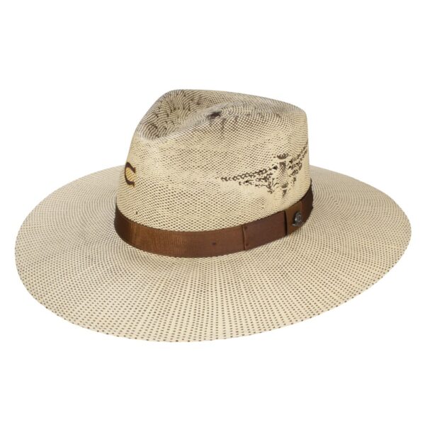 A 3/4 turned Charlie 1 Horse Mexico Shore Fashion Hat.