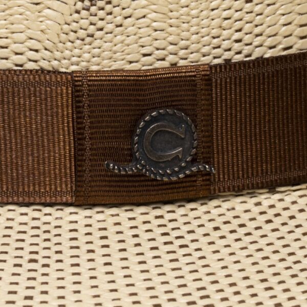 A closeup look at the hatband on a Charlie 1 Horse Mexico Shore Fashion Hat.