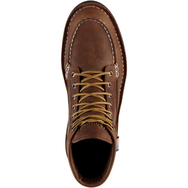 A bird's eye view of a Danner Men's Bull Run GTX Waterproof 6" Work Boot.