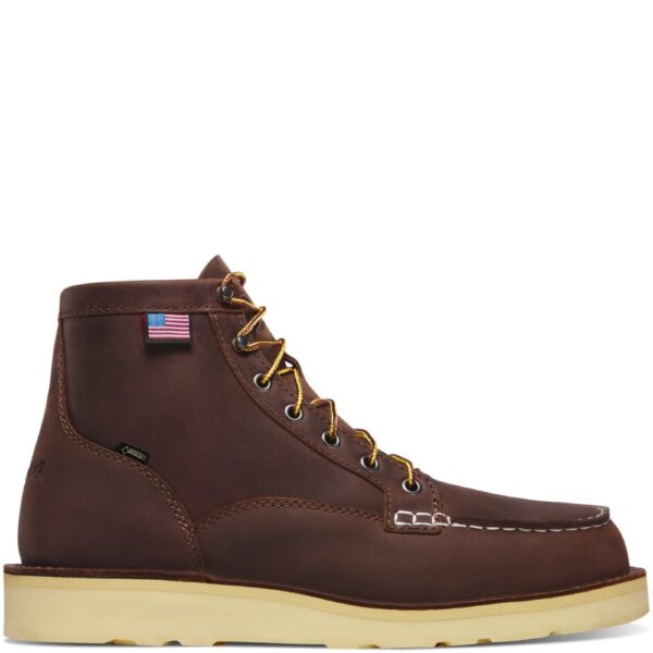 A right profile facing Danner Men's Bull Run GTX Waterproof Steel Toe 6" Work Boot.