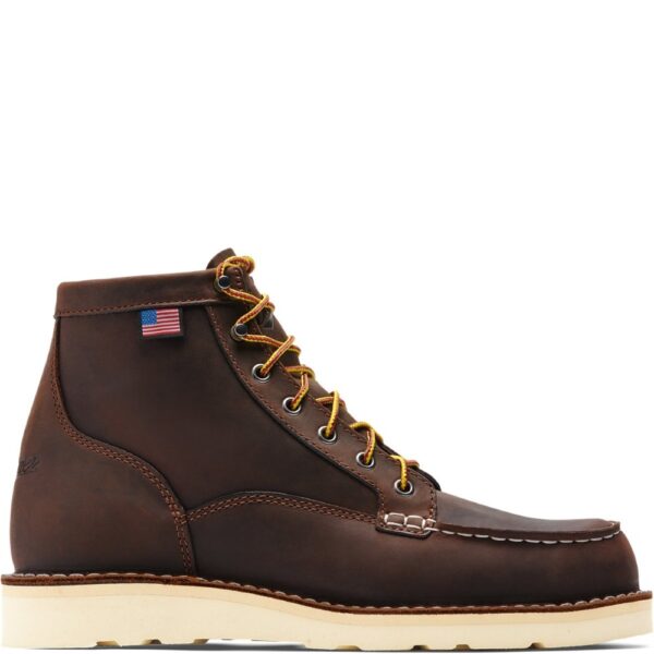 A right profile facing Danner Men's Bull Run Moc Steel Toe 6" Work Boot.