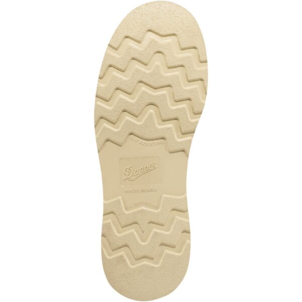 The sole of a Danner Men's Bull Run Moc Steel Toe 6" Work Boot.