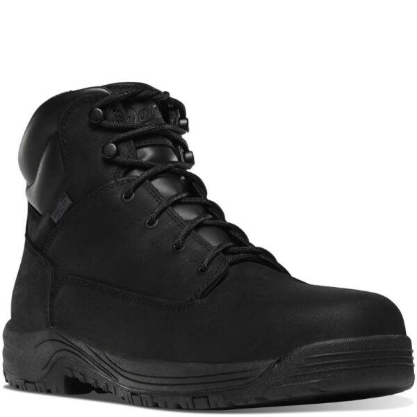 A 3/4 turned Danner Men's Caliper Waterproof Aluminum Toe 6" Work Boot.