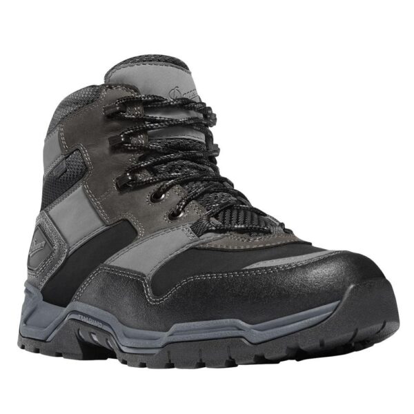 A 3/4 turned Danner Men's Field Ranger Waterproof 6" Work Boot.