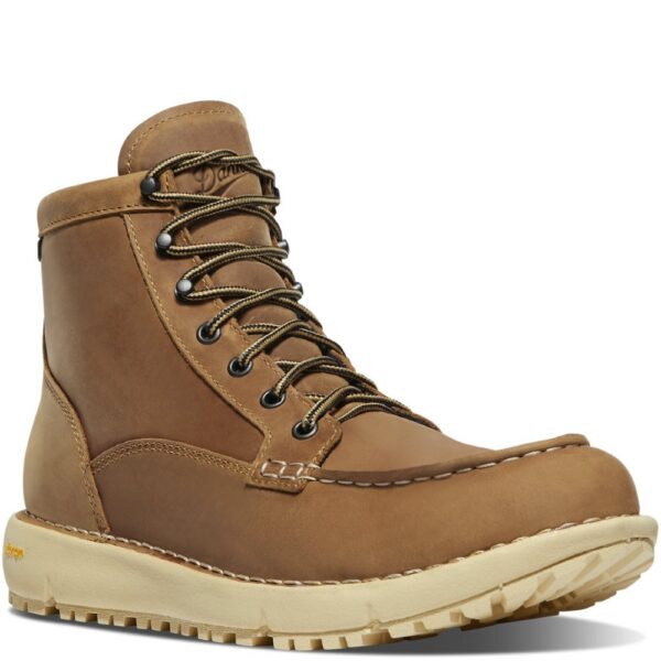 A 3/4 turned Danner Men's Logger Moc 917 GTX Waterproof 6" Work Boot.