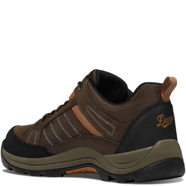 A look at the back and heel of a Danner Men's Riverside Steel Toe Work Shoe.