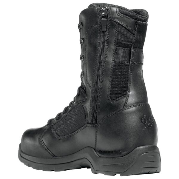 A look at the back and heel of a Danner Men's Striker Torrent Waterproof Side-Zip 8" Uniform Boot.