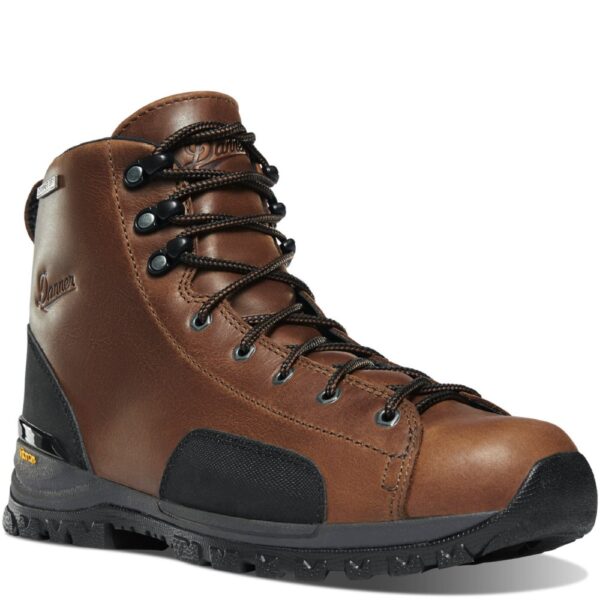 A 3/4 turned Danner Men's Stronghold Waterproof 6" Work Boot.