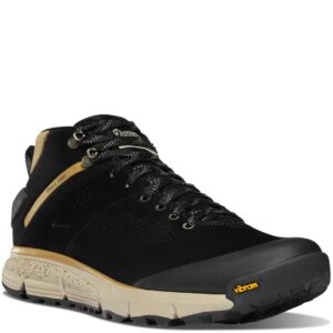 A 3/4 turned Danner Men's Trail 2650 Mid GTX Waterproof Hiking Shoe.