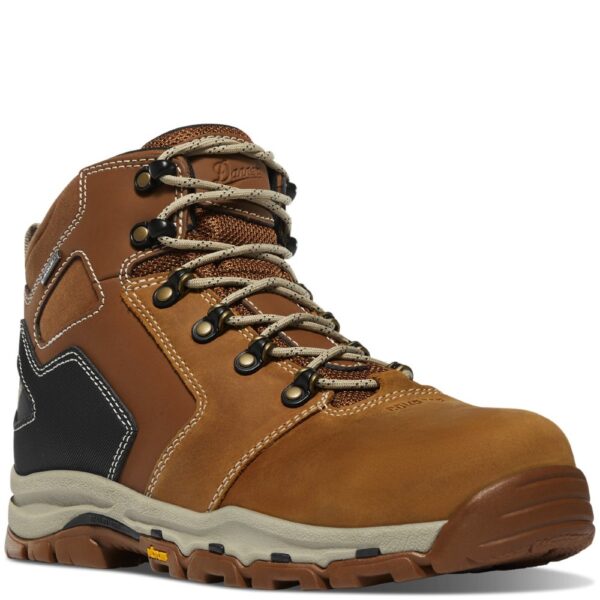 A 3/4 turned Danner Men's Vicious Waterproof Composite Toe Work Shoe.