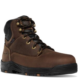 A 3/4 turned Danner Women's Caliper Waterproof Aluminum Toe 5" Work Boot.
