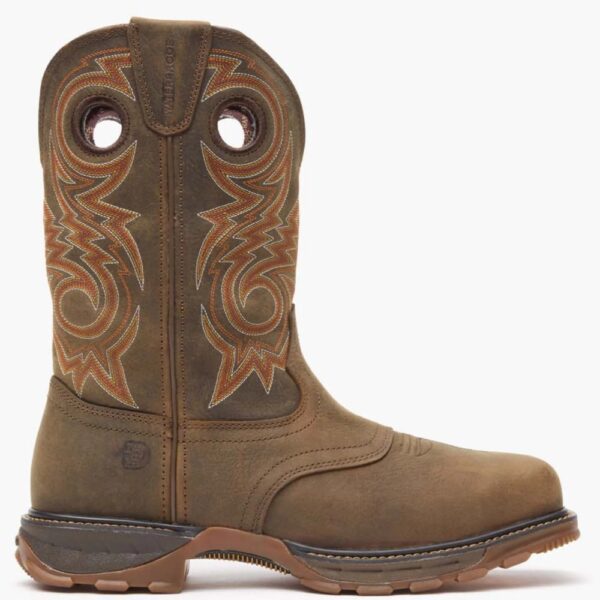 A right profile facing Durango Maverick XP Waterproof Composite Toe Western Pull-On Work Boot.