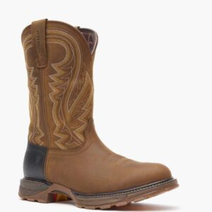 A 3/4 turned Durango Maverick XP Waterproof Pull-On Work Boot.
