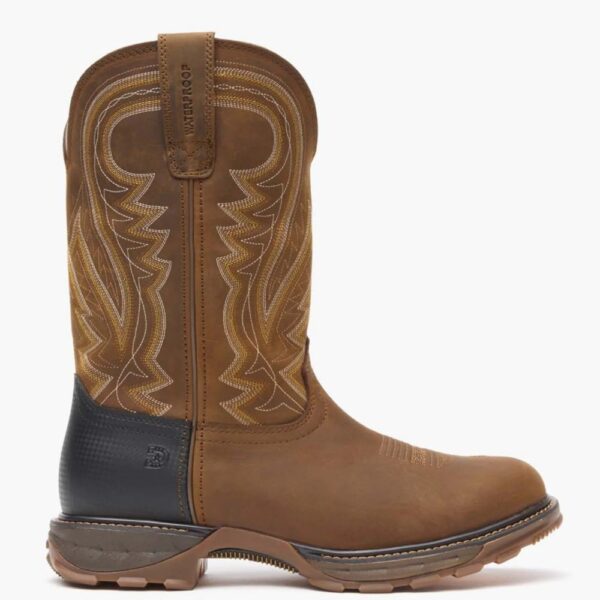 A right profile facing Durango Maverick XP Waterproof Pull-On Work Boot.